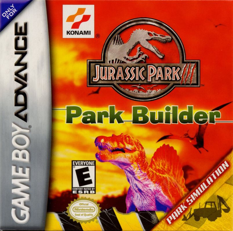 Jurassic Park III Park Builder box art for GameBoy Advance